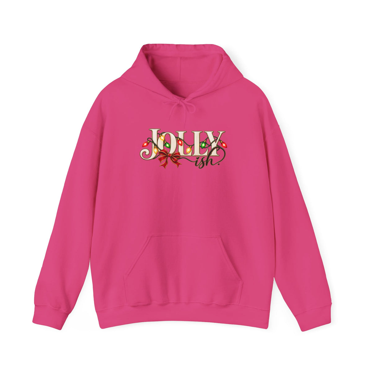 Jolly Ish Christmas Hoodie, Funny Christmas Sweatshirt, Sarcastic Holiday Hoodie, Vintage Christmas Lights, Cute Christmas Gift