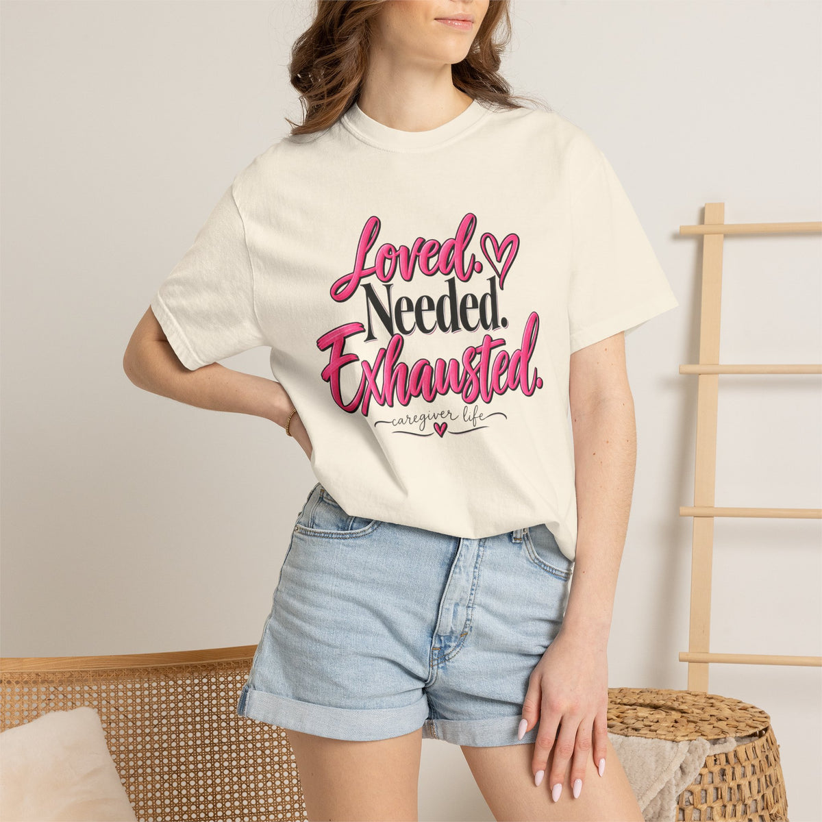 Caregiver Shirt Loved Needed Exhausted Tee Caregiver Life T Shirt Family Caregiver Gift Mom Caregiver Shirt Caregiver Appreciation Tee