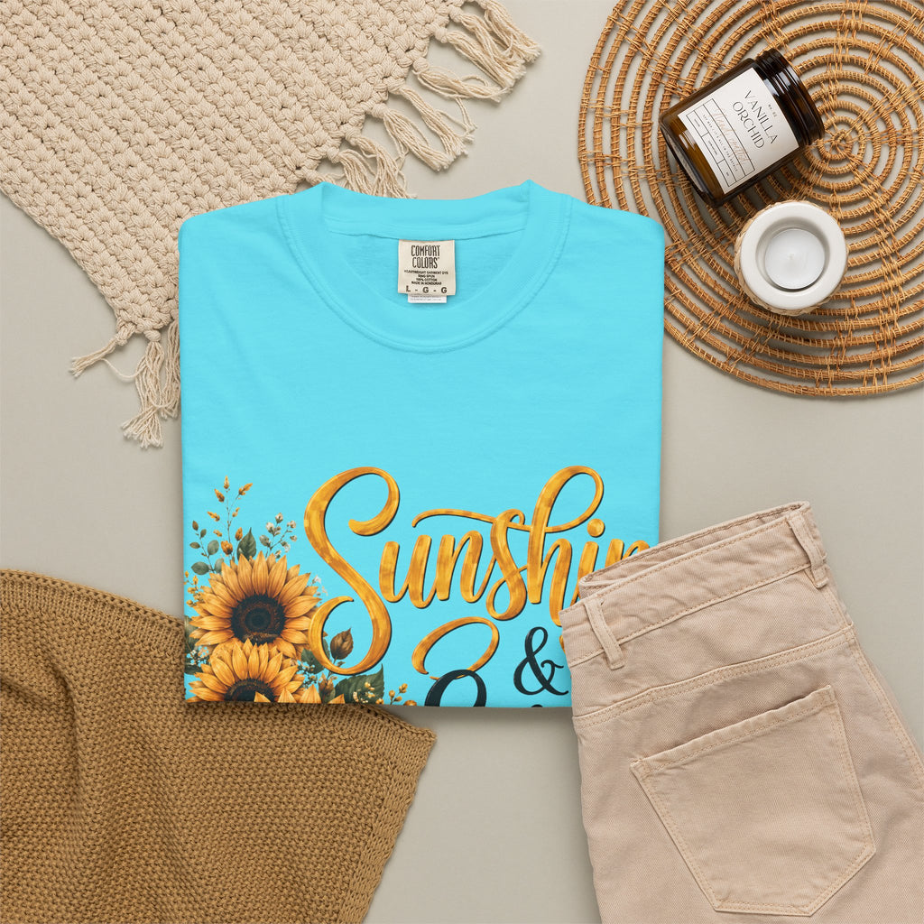 Sunshine and Scrubs Sunflower Nurse T Shirt