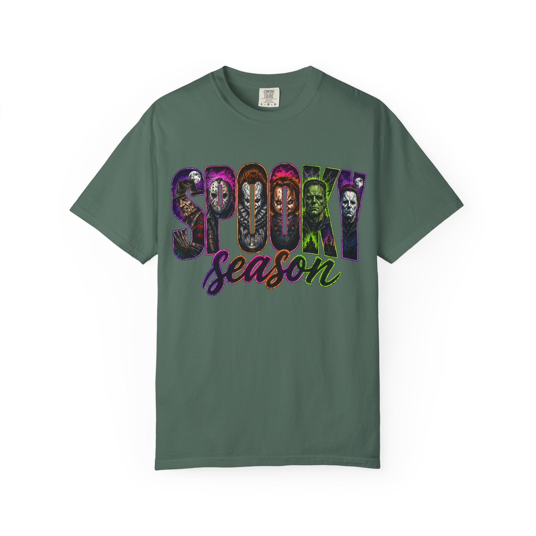 Spooky Season Graphic T Shirt Halloween Horror Movie Mask Design