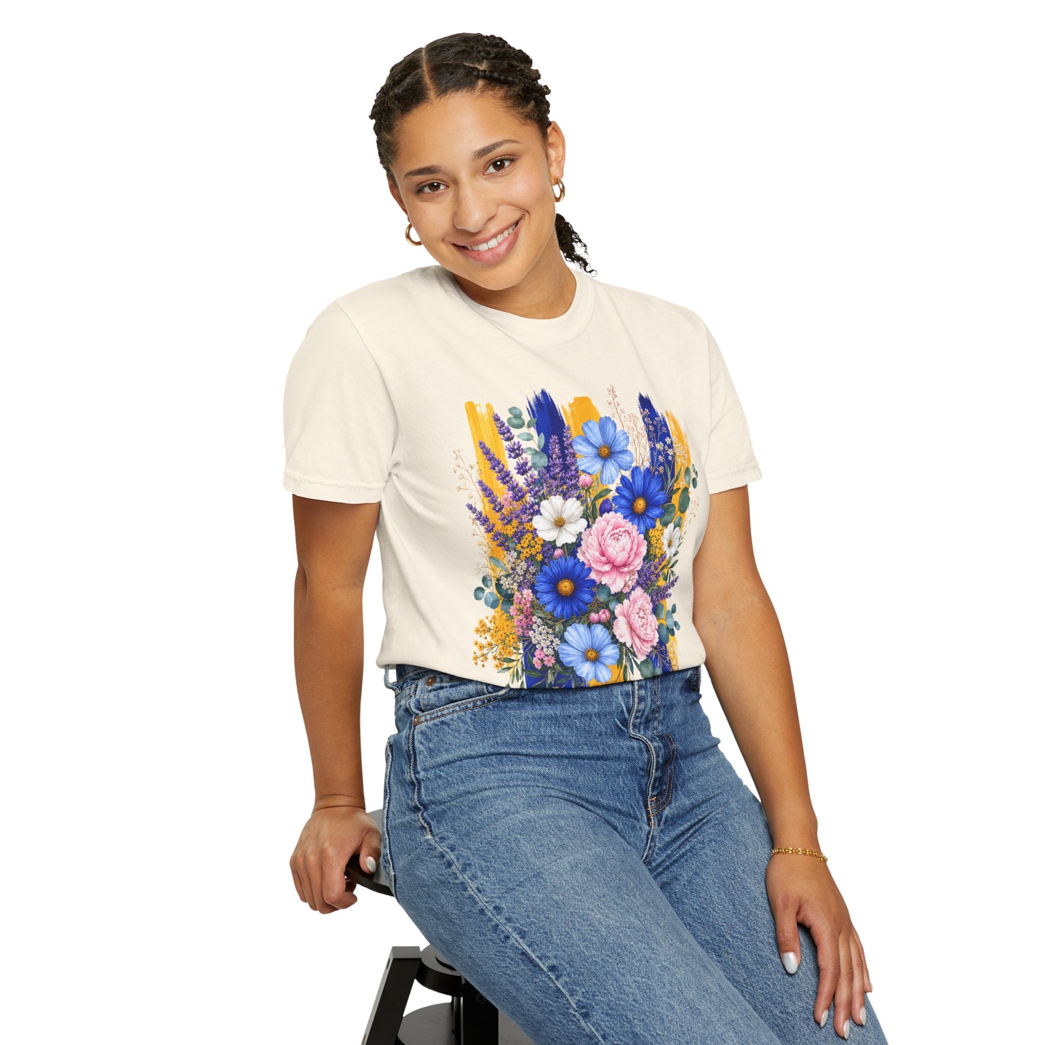 Floral Brushstroke Bouquet T Shirt