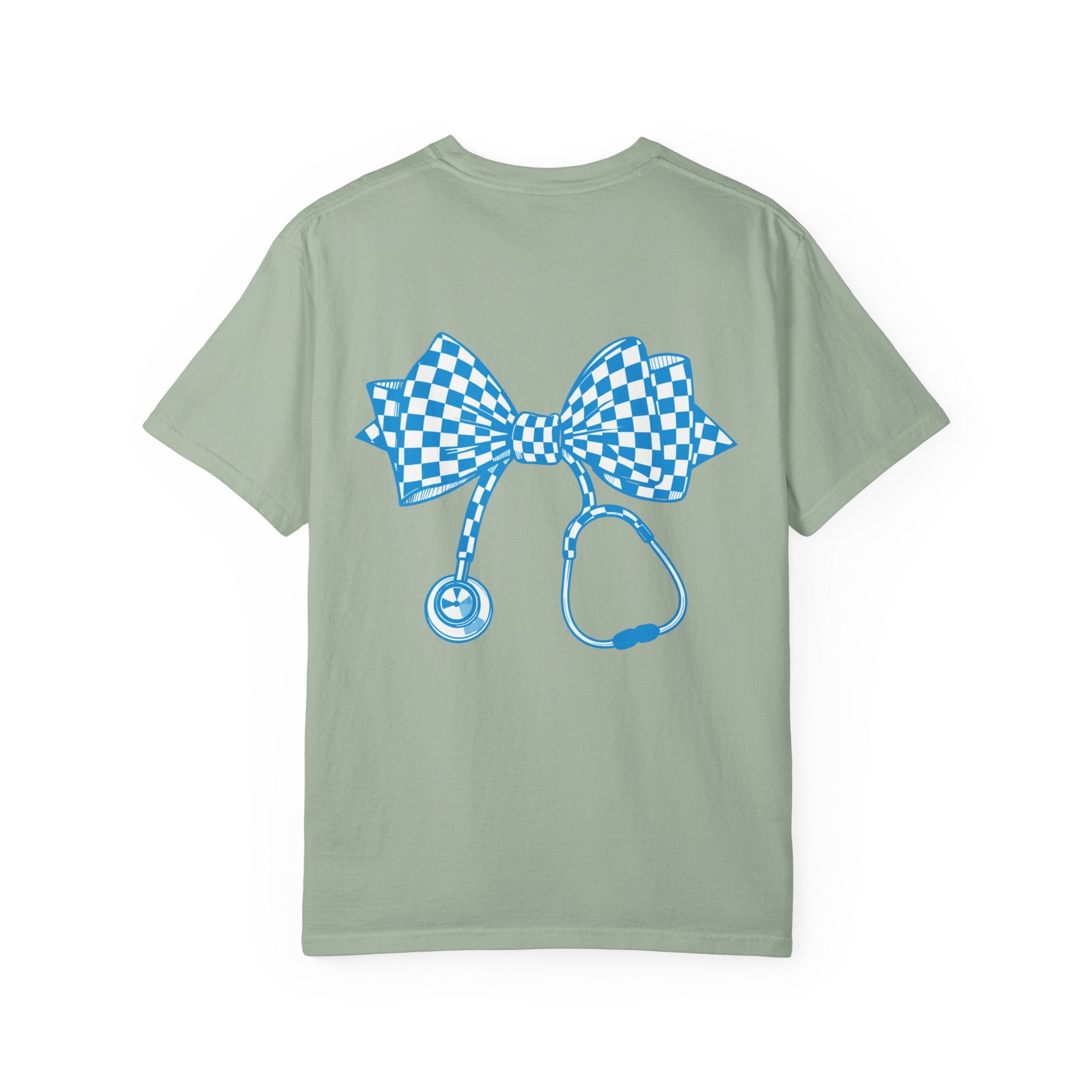 Checkerboard Stethoscope T Shirt Cute Nurse Doctor Medical Tee