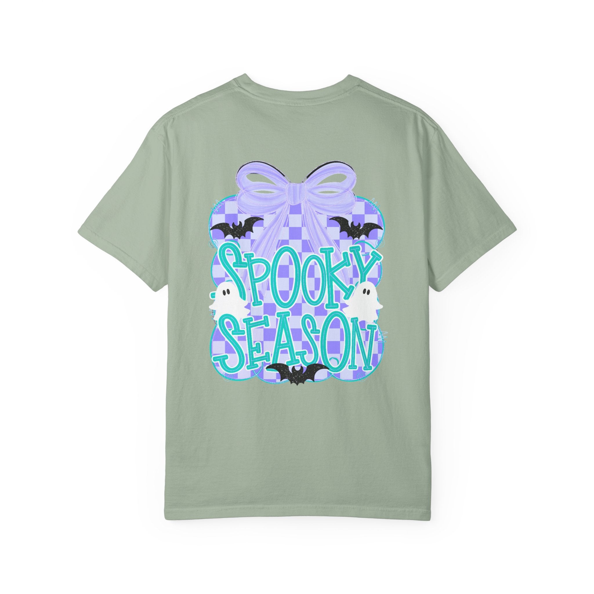 Spooky Season Ghost Tee Lavender Bow Halloween T Shirt