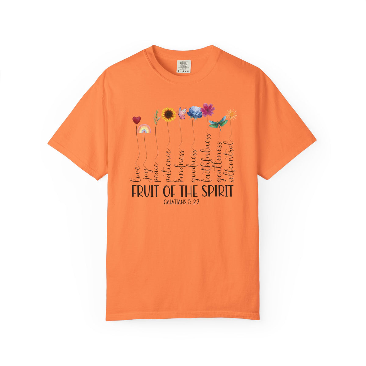 Fruit of the Spirit Floral Tee shirt | Galatians 5:22 Scripture Tee