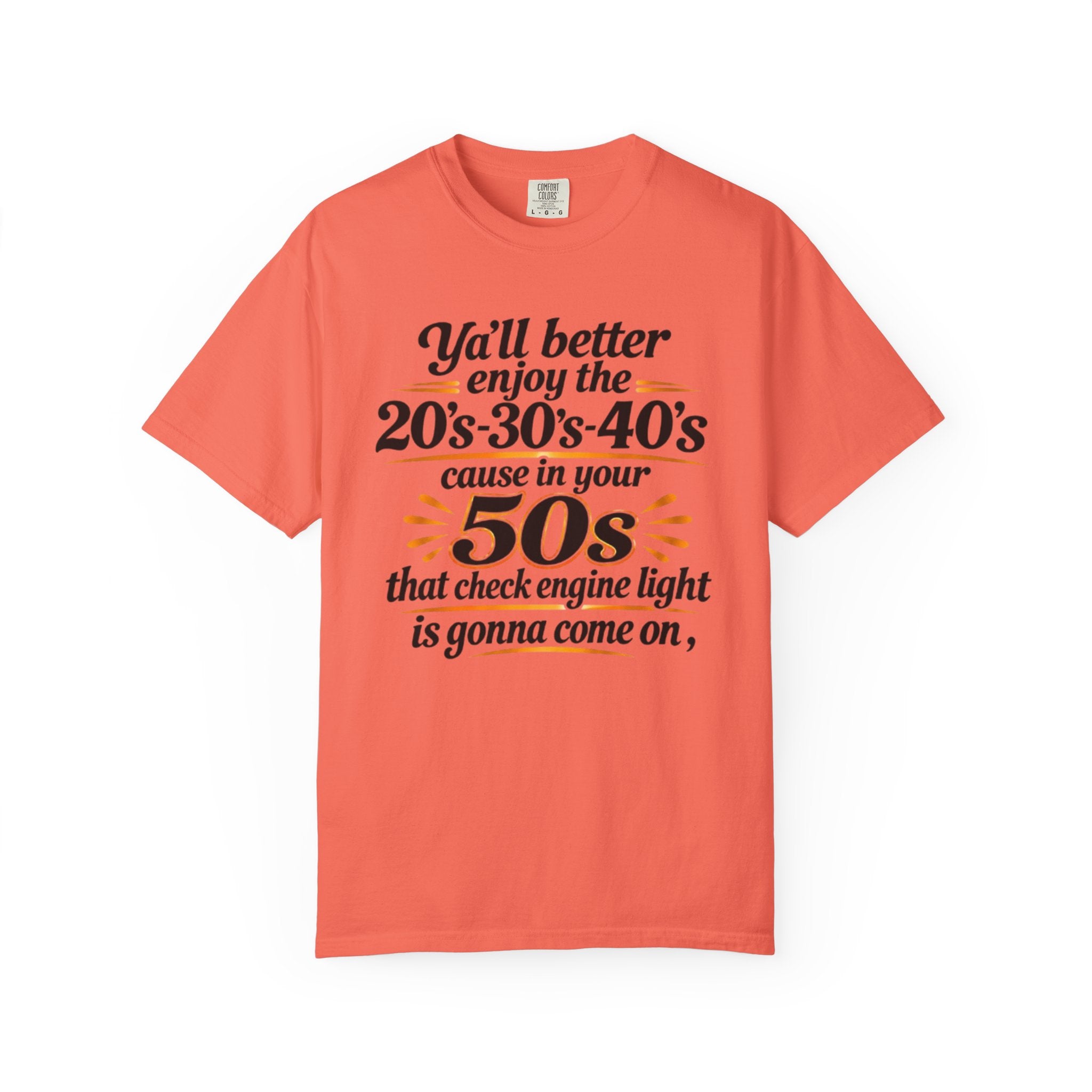 Funny Check Engine Light 50s Retirement T-Shirt