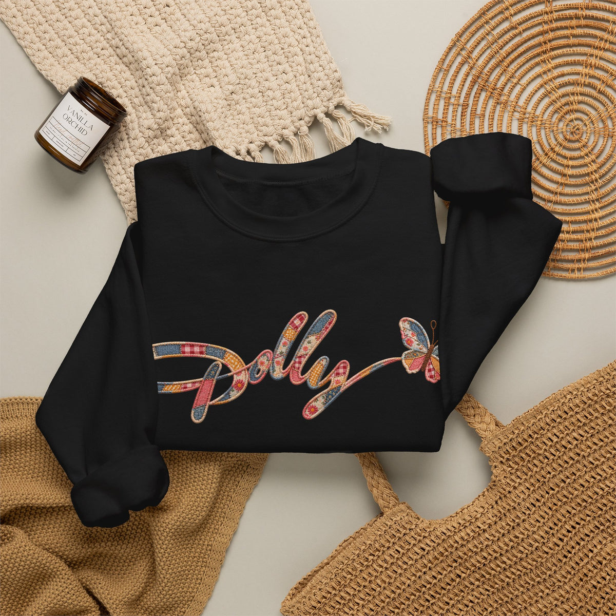 Dolly Floral Script Crewneck Sweatshirt
