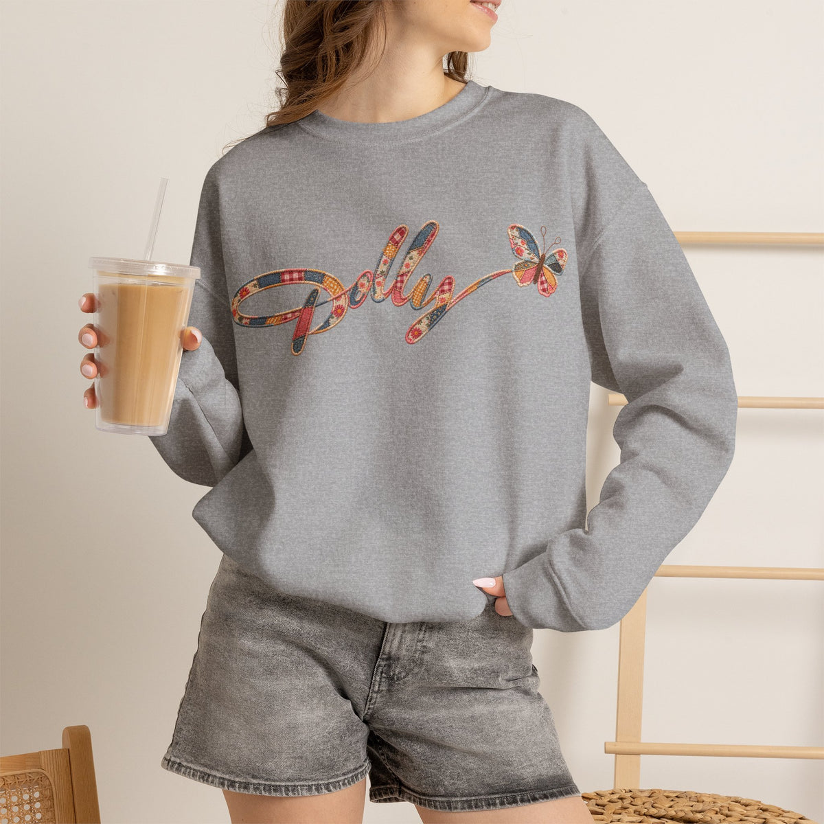 Dolly Floral Script Crewneck Sweatshirt