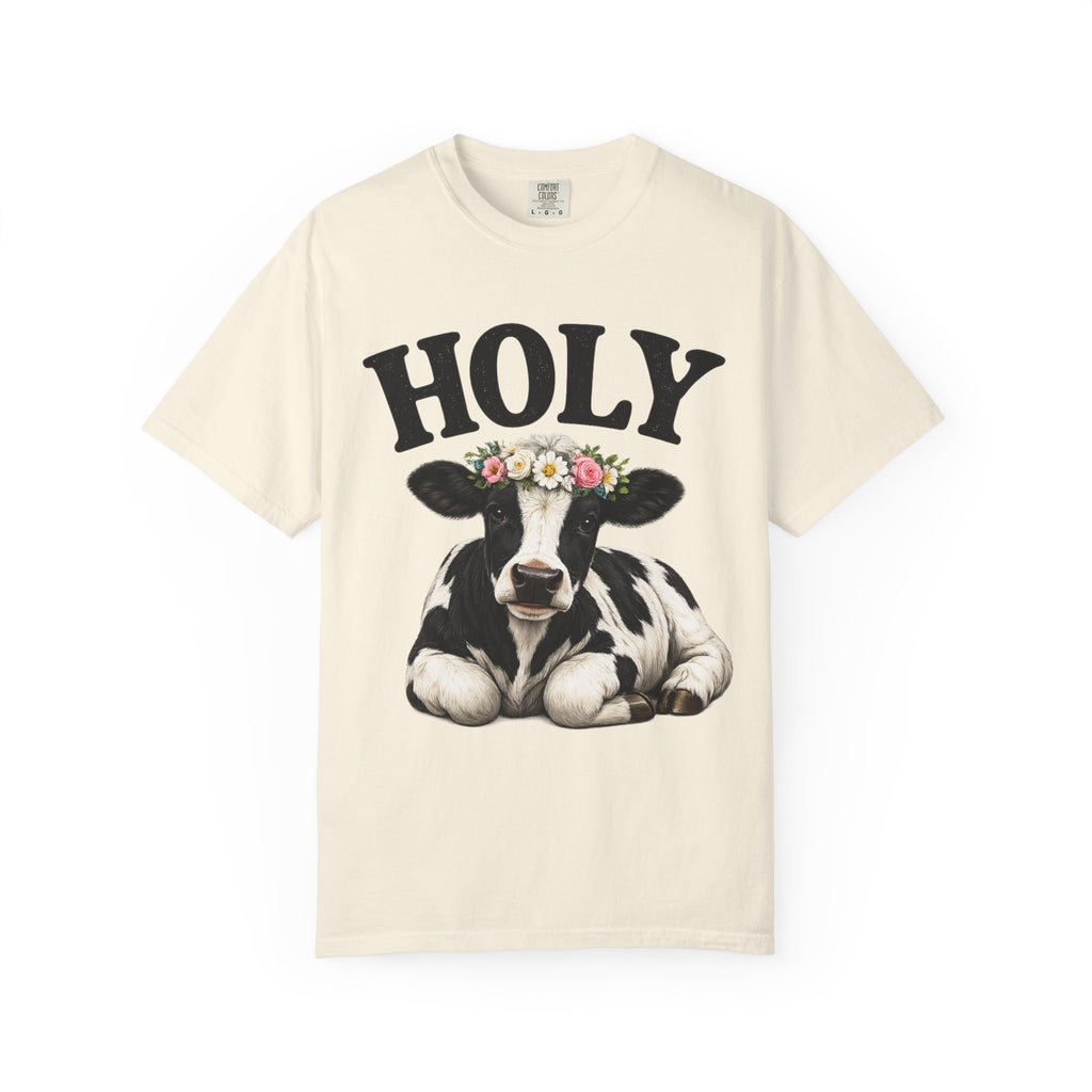 Holy Cow Floral Crown T Shirt