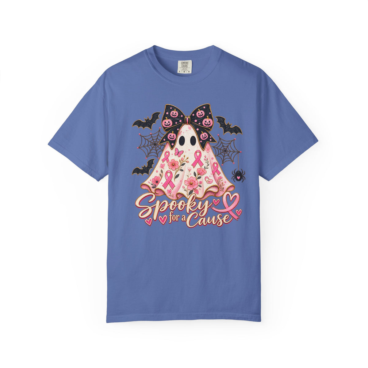 Pink Ribbon Ghost T shirt | Halloween Breast Cancer Awareness