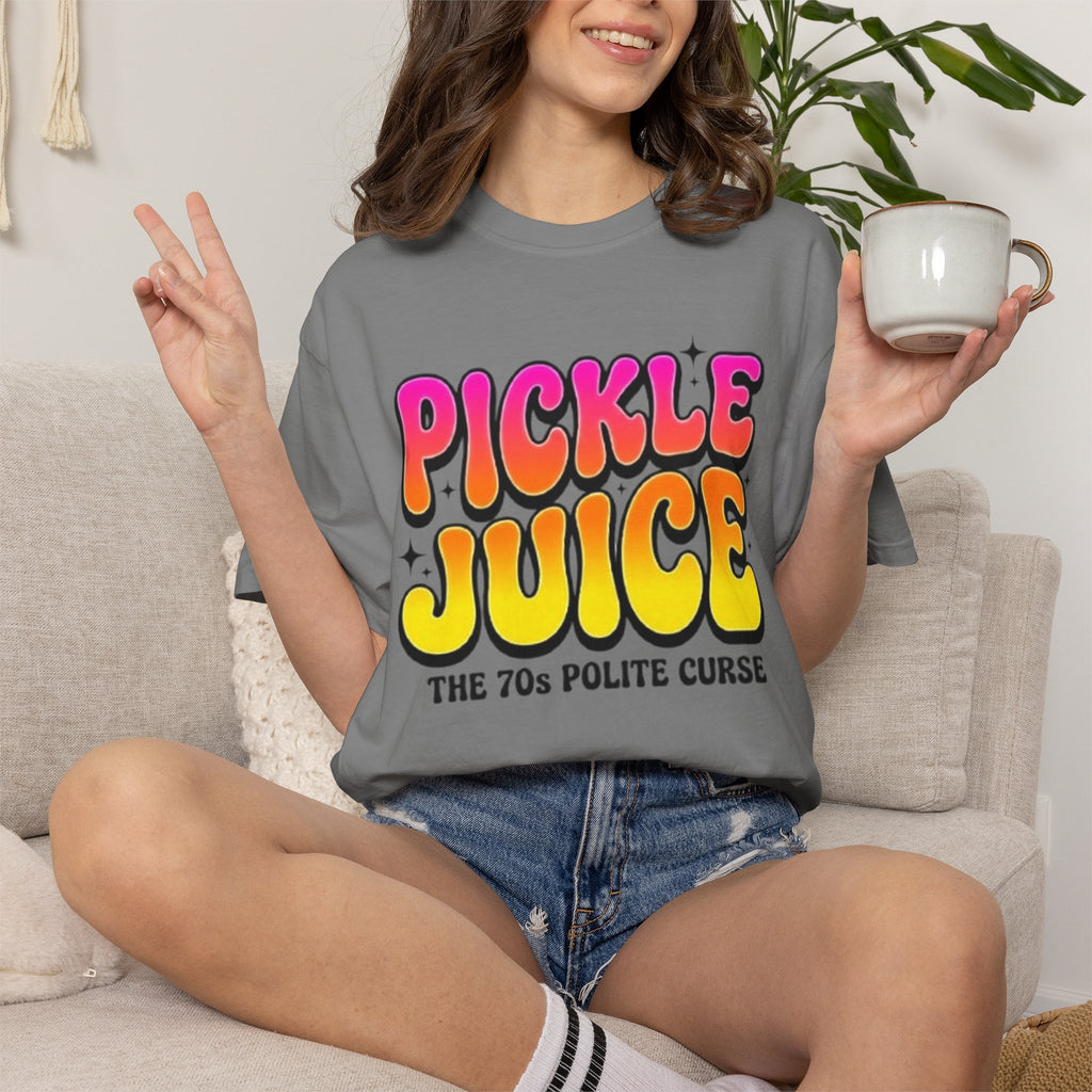 Pickle Juice Retro T-Shirt The 70s Polite Curse Vintage Graphic Tee