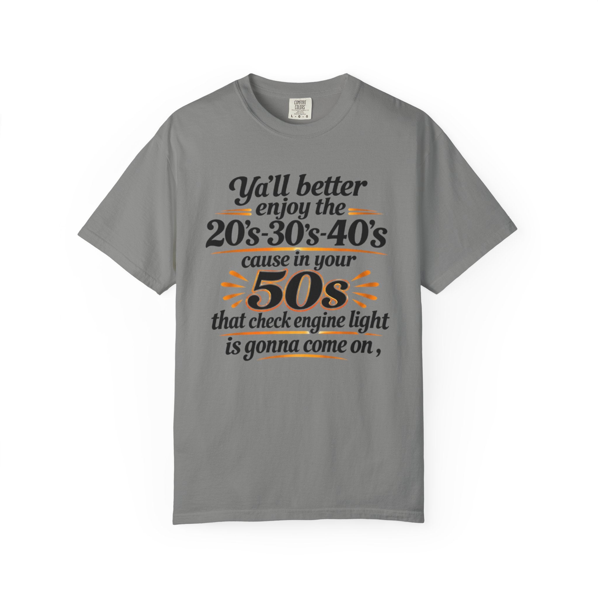 Funny Check Engine Light 50s Retirement T-Shirt