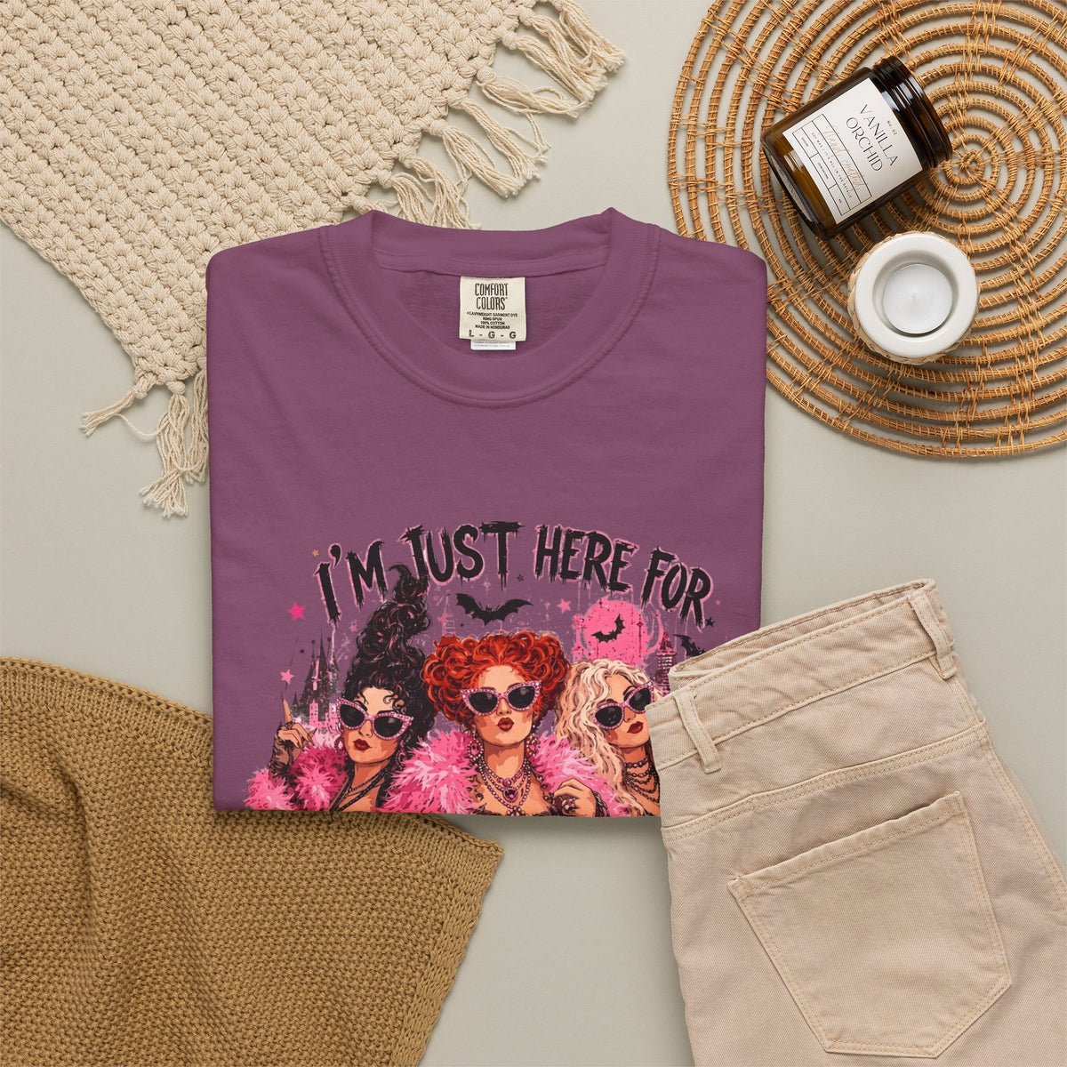 Hocus Pocus Graphic T Shirt Im Just Here for the Hocus Pocus Halloween Tee