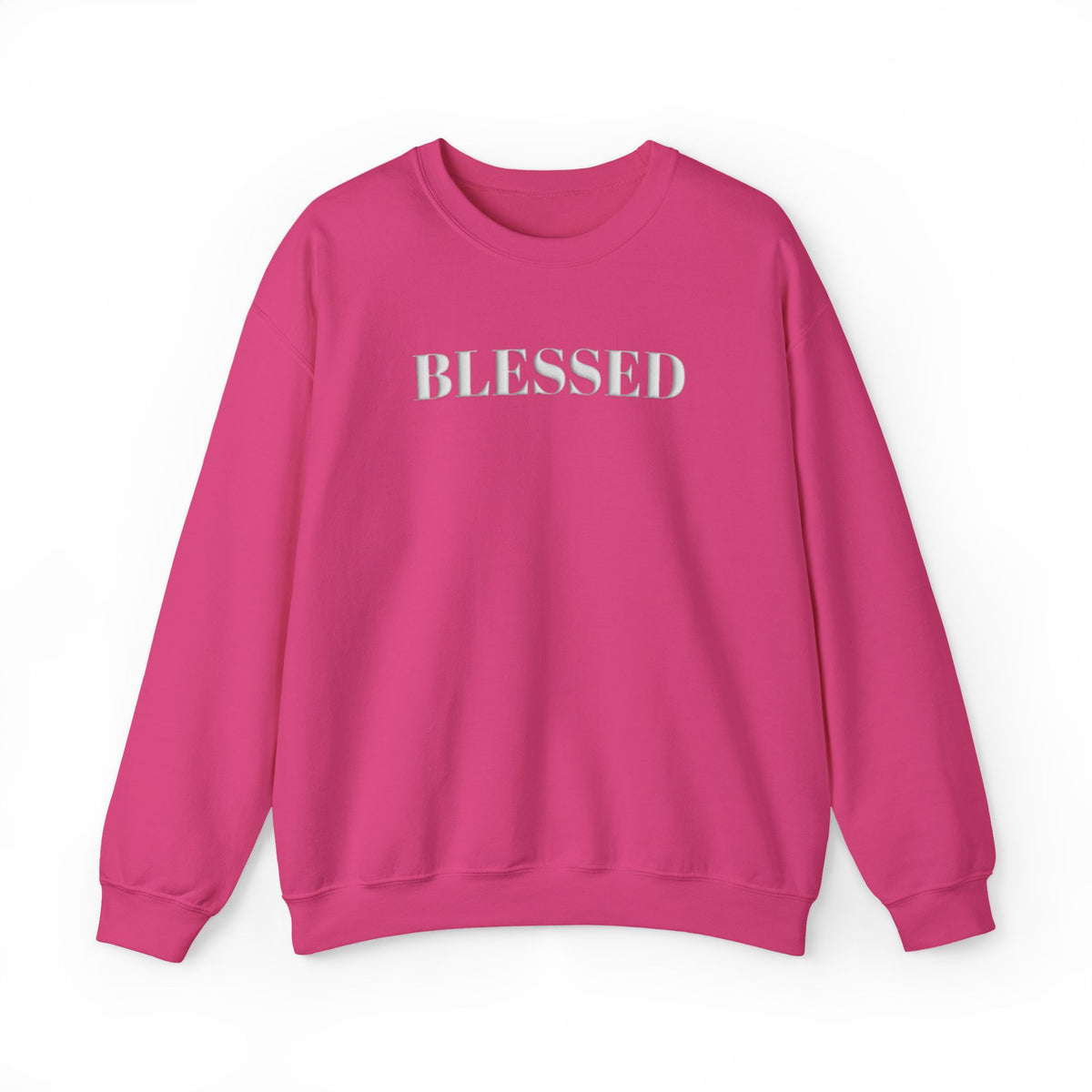 Blessed Puff Print Sweatshirt, Christian Sweatshirt for Women, Faith Based Crewneck, Raised Letter Sweater, Christian Gift for Her
