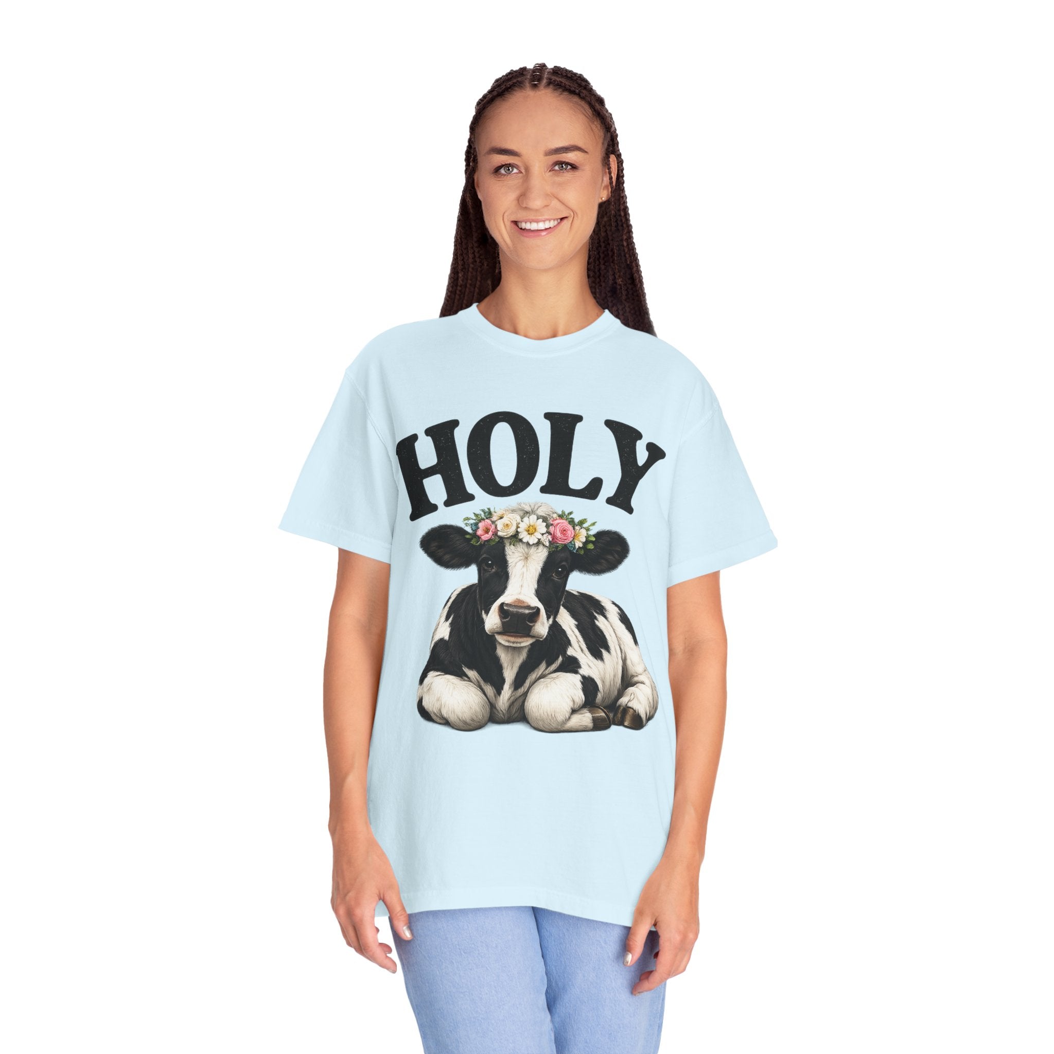 Holy Cow Floral Crown T Shirt