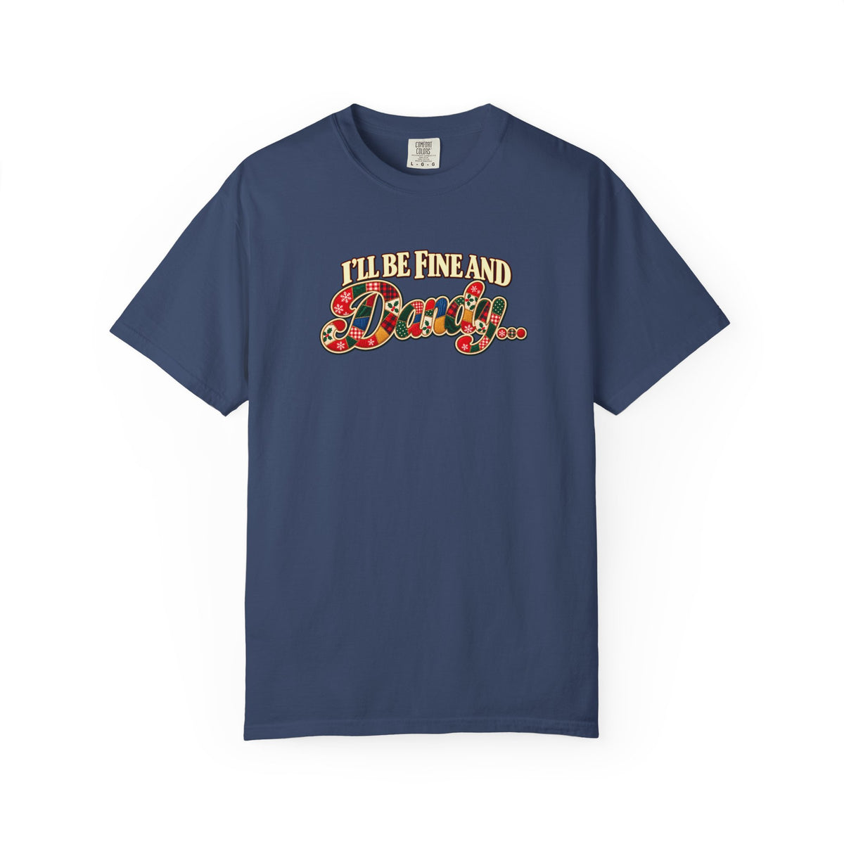 Fine and Dandy Christmas Shirt, Coordinating Couple Christmas Tee, Vintage Patchwork Holiday Shirt, Retro Christmas Graphic Tee