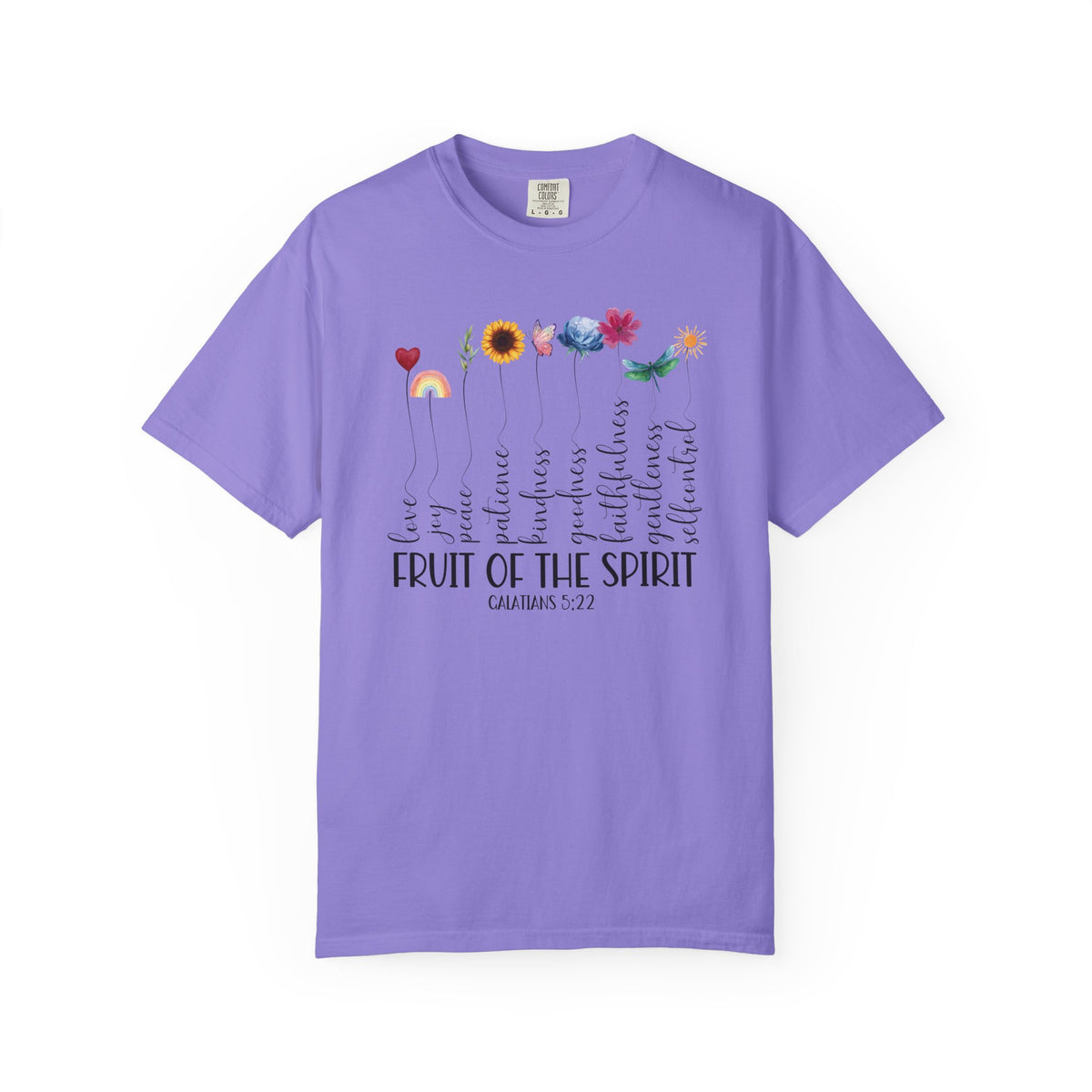 Fruit of the Spirit Floral Tee shirt | Galatians 5:22 Scripture Tee