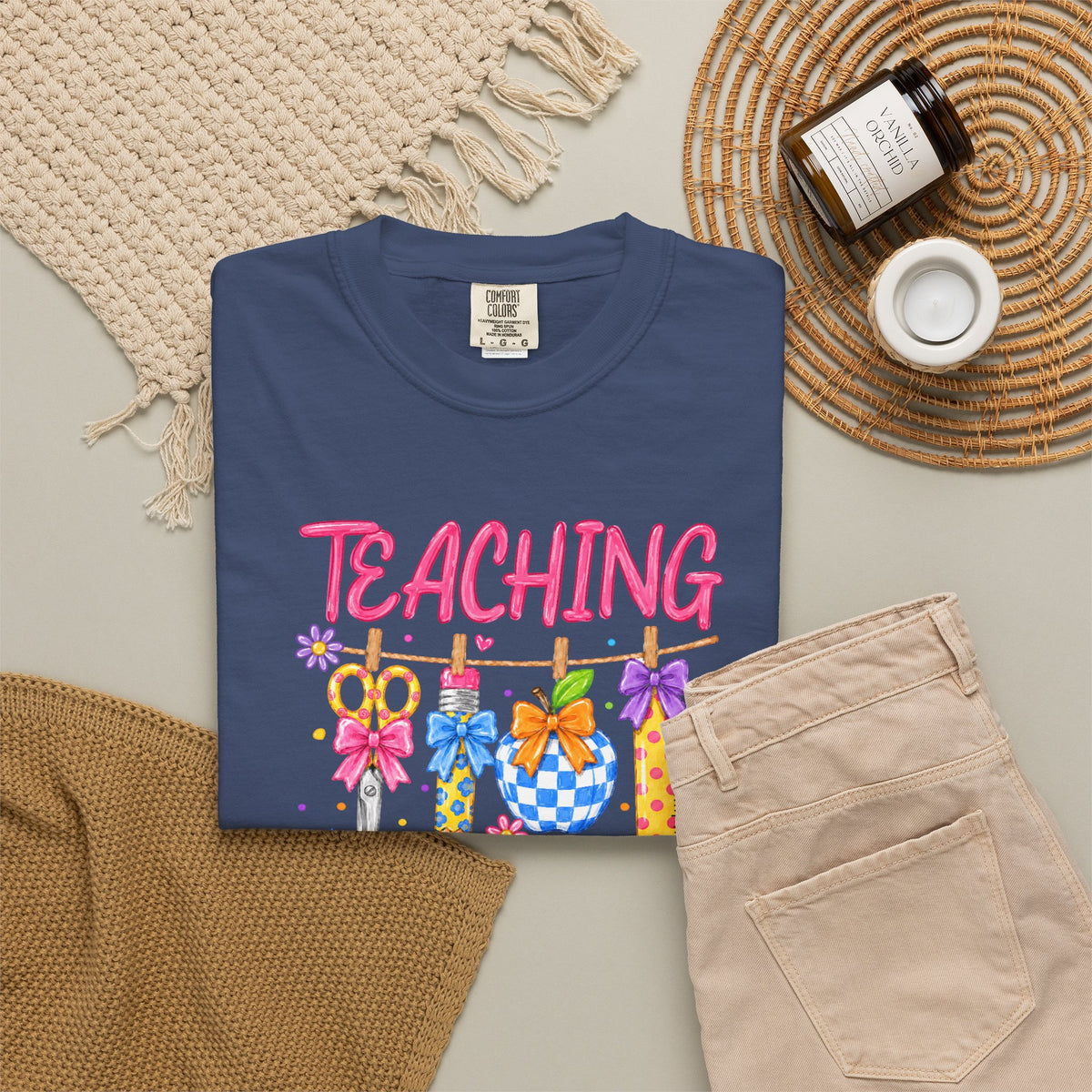 Teaching Hallelujah T Shirt | Teacher Shirt with Floral Clipart and Chalkboard