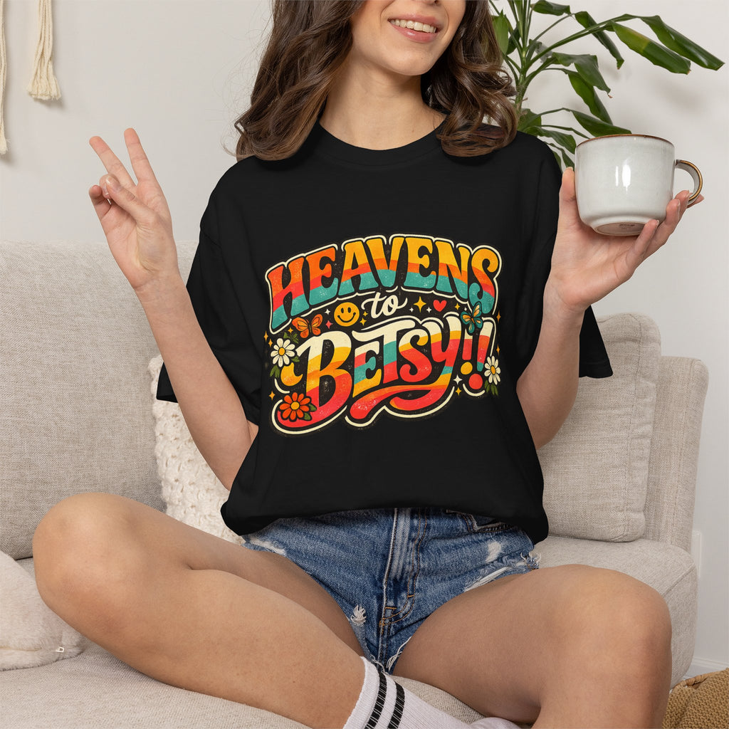 Heavens to Betsy Retro Floral Graphic T Shirt