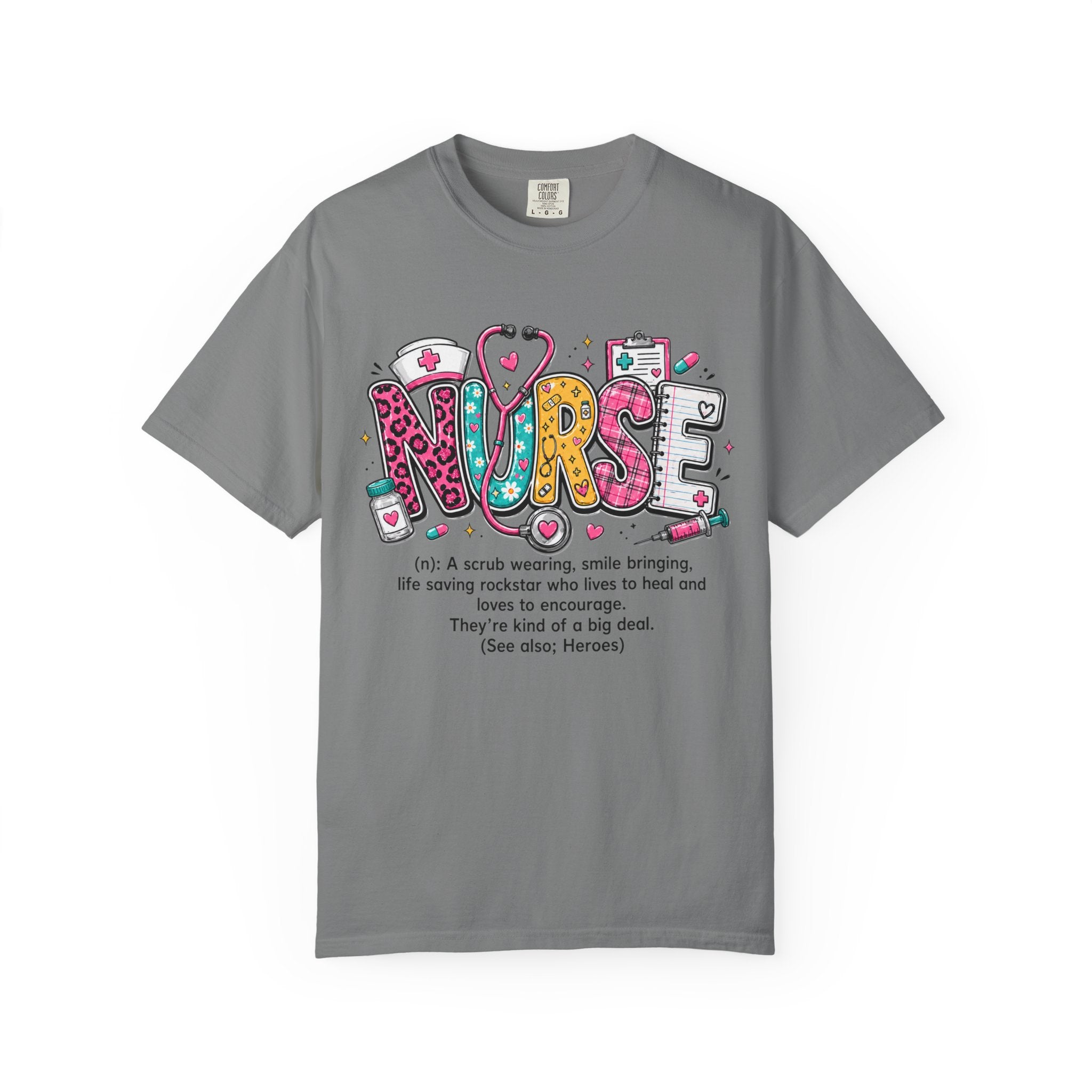 Nurse Definition T Shirt Colorful Medical Humor Tee for Nurses