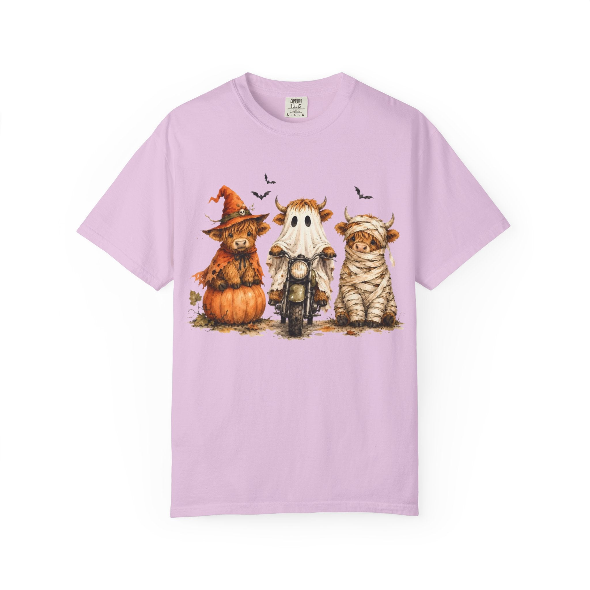 Halloween Pumpkin Cat Ghost T Shirt Cute Spooky Trio Tee