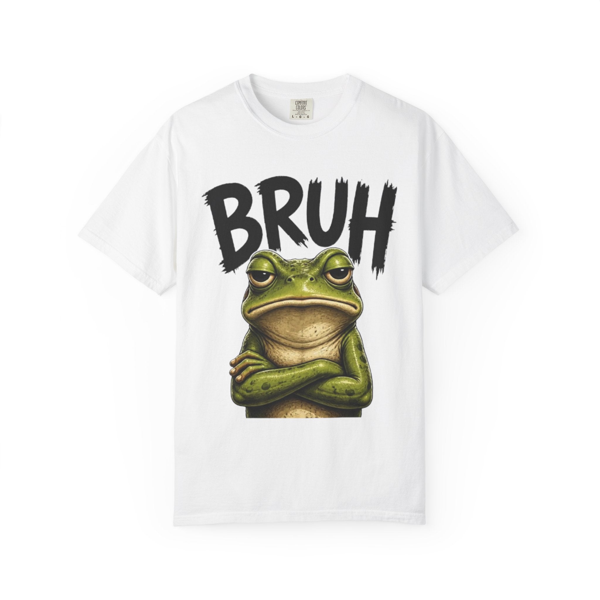 Bruh Frog T-Shirt Funny Grumpy Frog Graphic Tee
