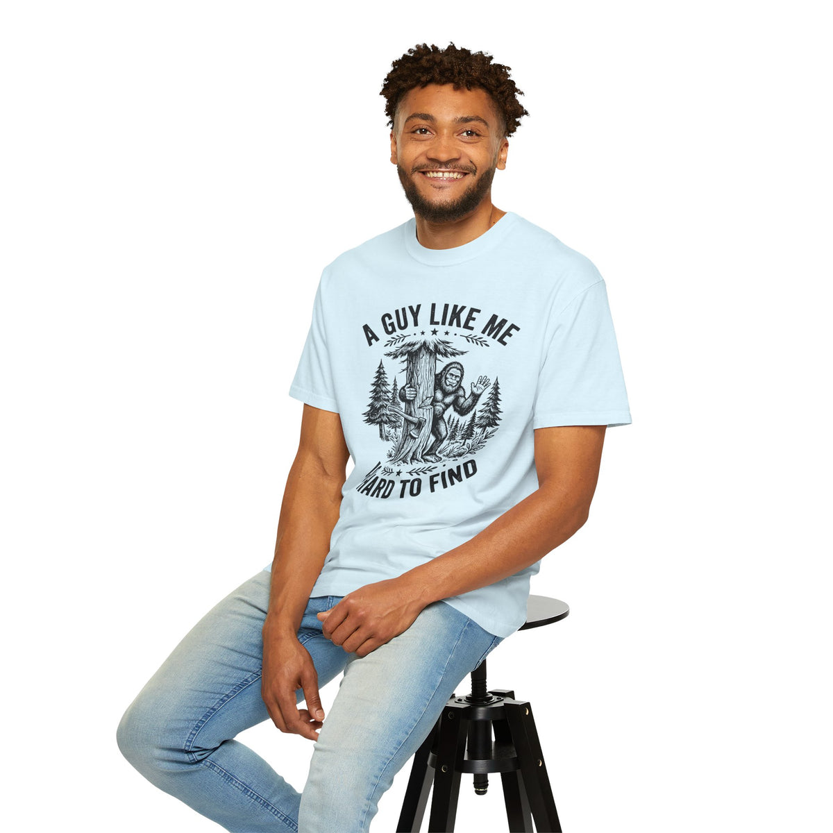 A Guy Like Me Is Hard to Find T Shirt Sasquatch Bigfoot Graphic Tee
