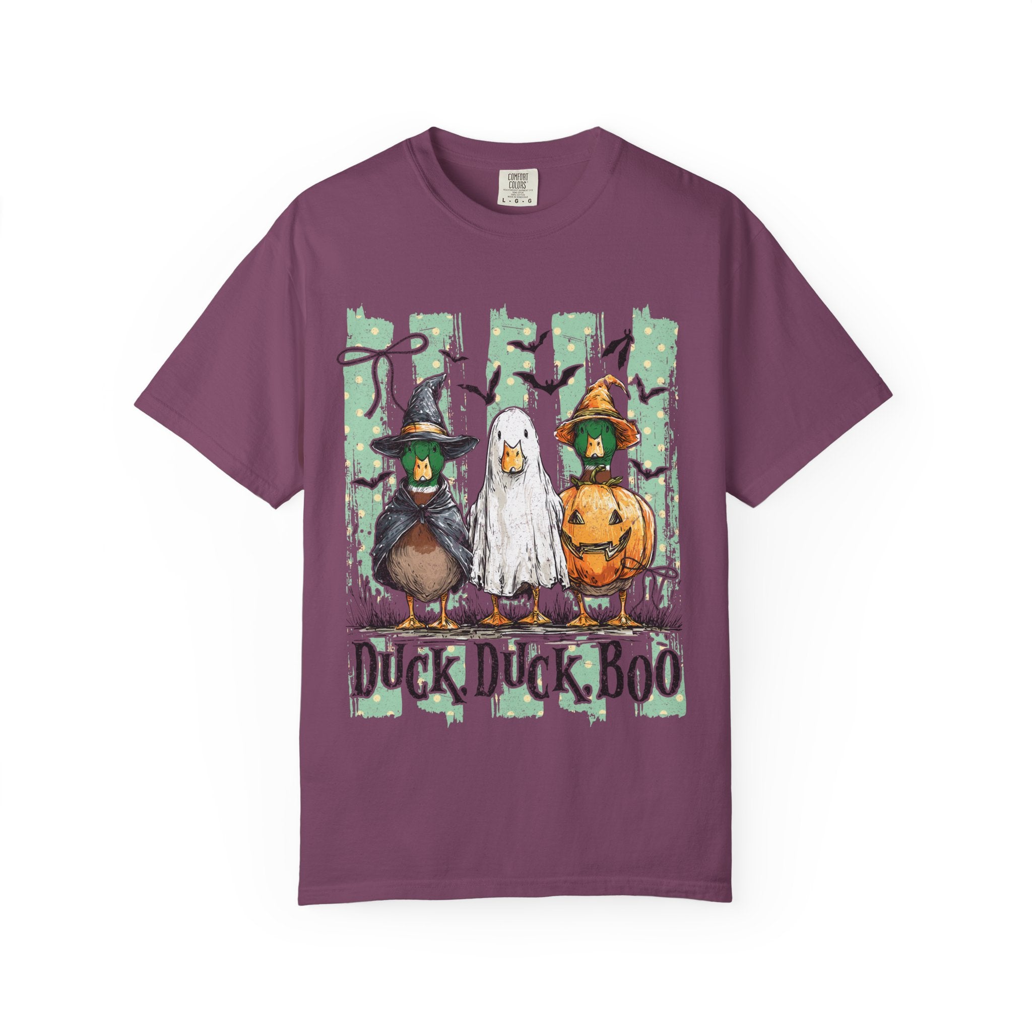 Duck Duck Boo Halloween T Shirt Cute Ducks in Costumes Graphic Tee