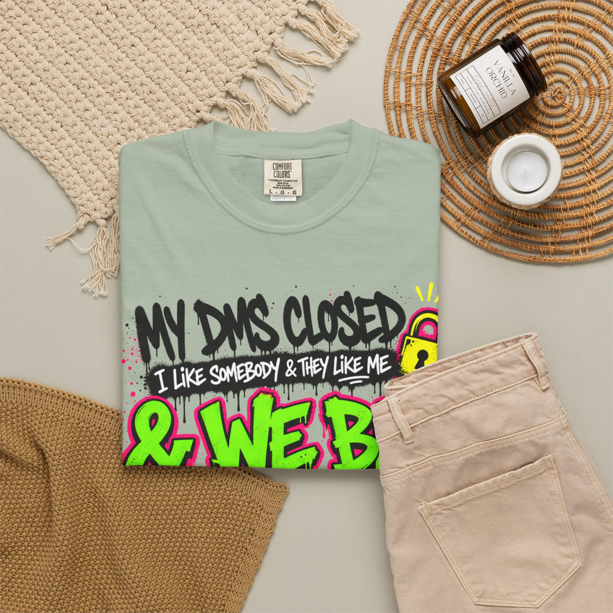 We Be Kissing Graphic T Shirt My DMs Closed and We Be Kissing Streetwear Tee