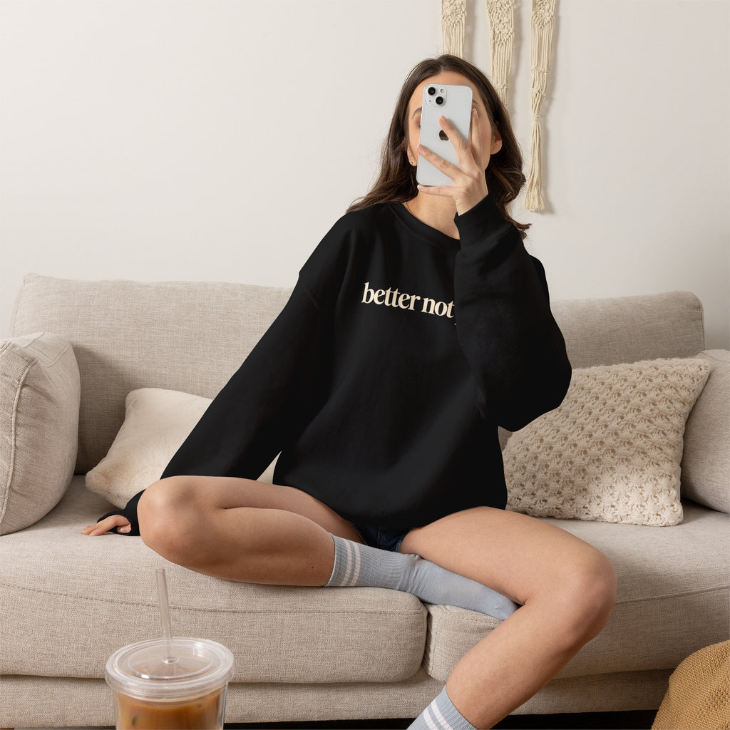 Better Not Pout Christmas Sweatshirt, Minimalist Holiday Crewneck, Funny Christmas Sweater, Sarcastic Xmas Shirt, Trendy Christmas Gift