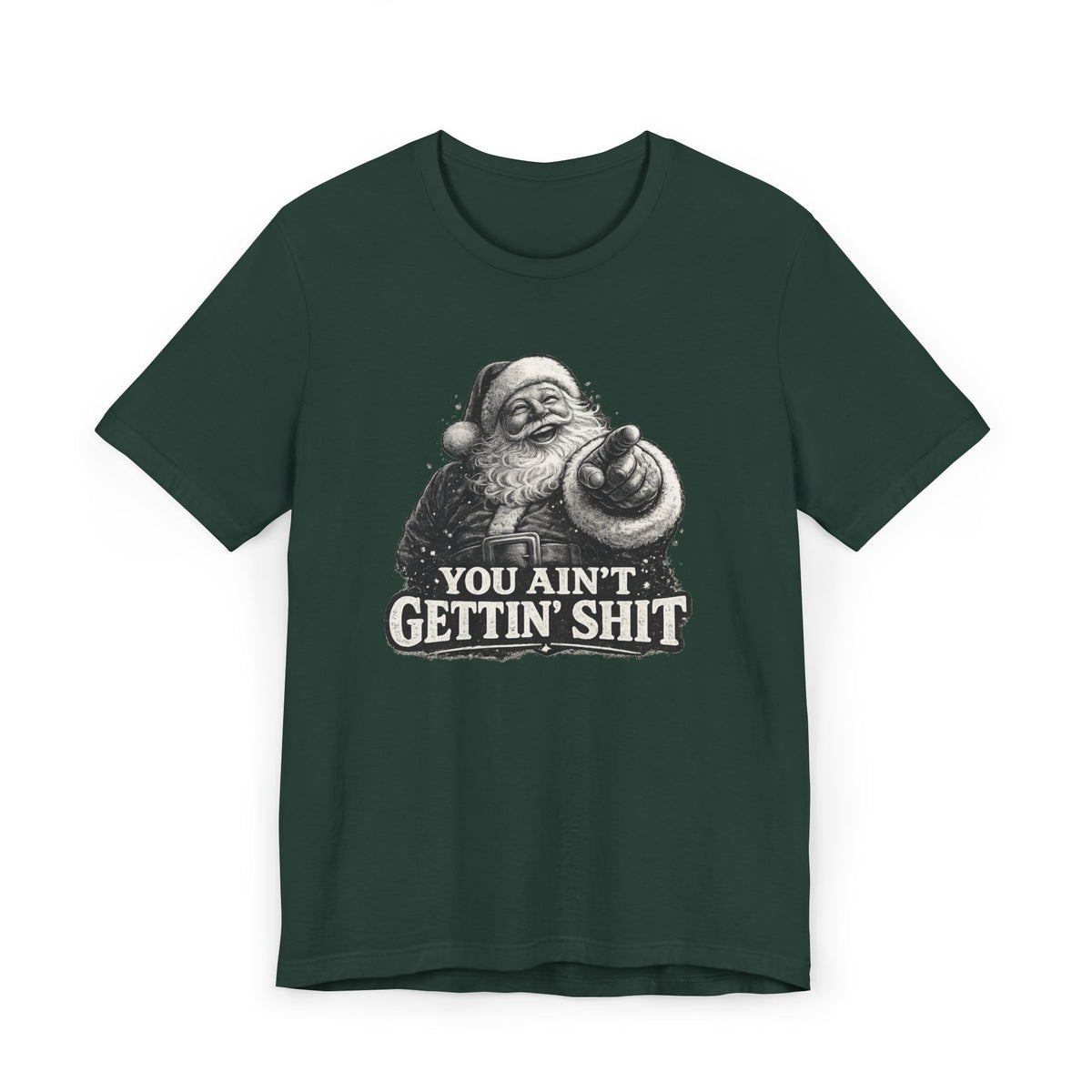 Funny Santa Tee Shirt You Aint Gettin Sh t Holiday Tee