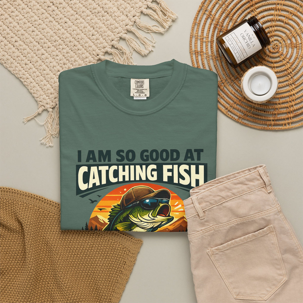 Fishing T Shirt I Am So Good at Catching Fish That the Fish Tell Stories About Me