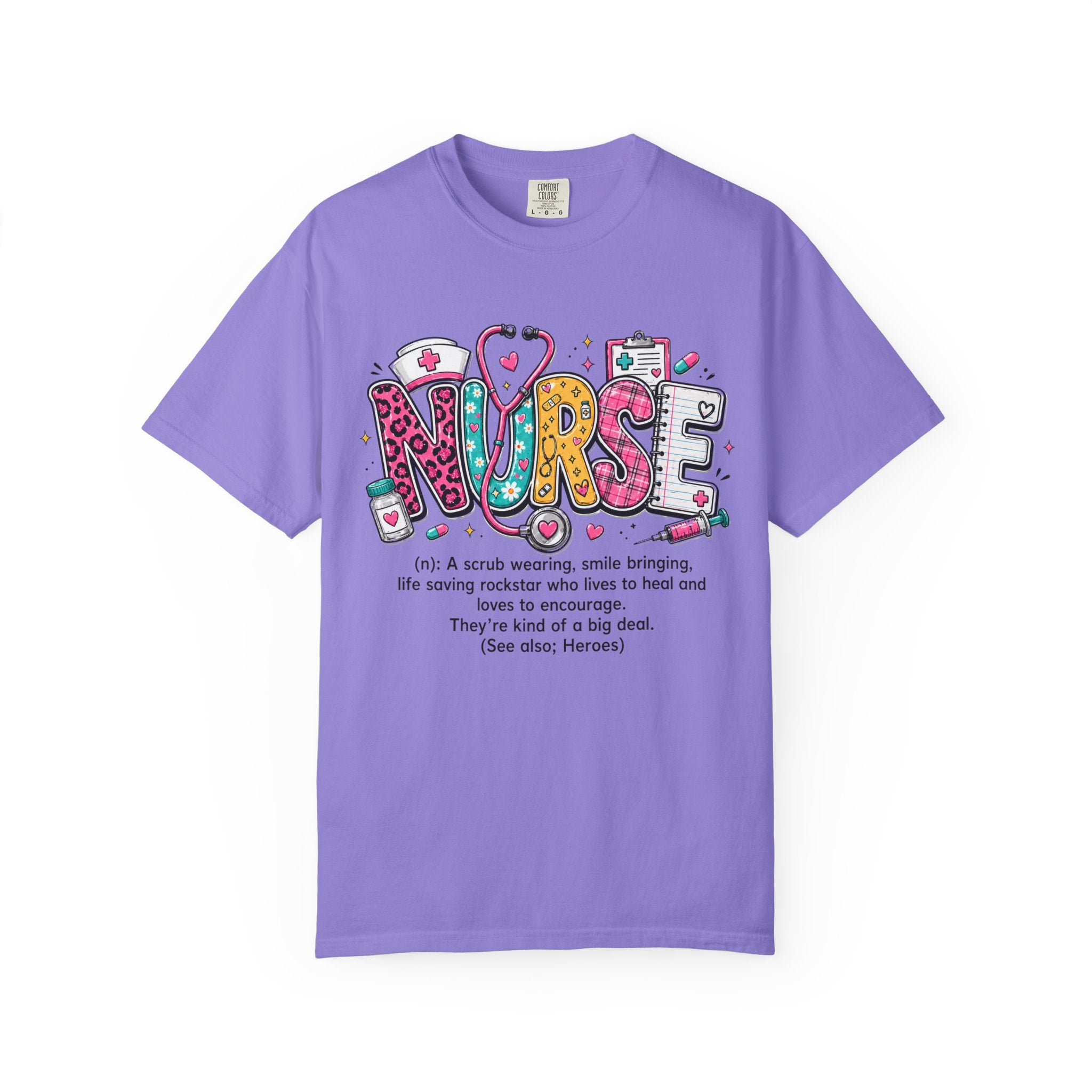 Nurse Definition T Shirt Colorful Medical Humor Tee for Nurses