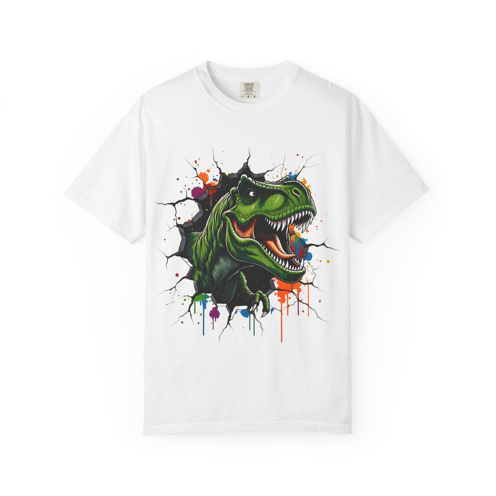 T Rex Burst Graphic T Shirt Colorful Dino Head Tee