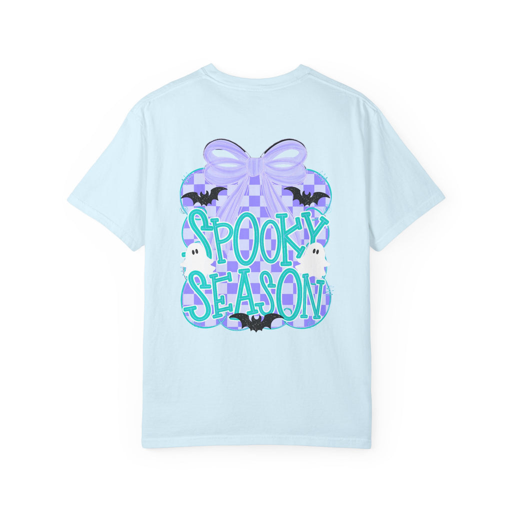 Spooky Season Ghost Tee Lavender Bow Halloween T Shirt