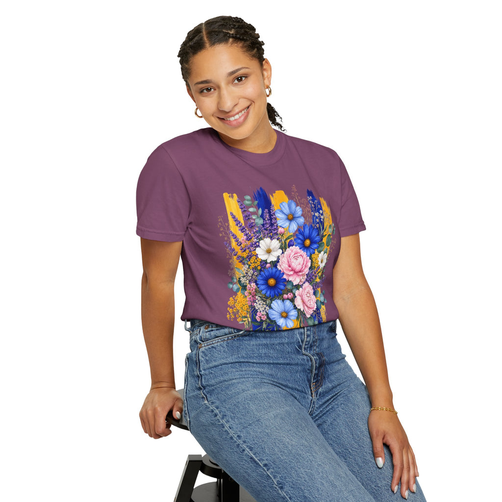 Floral Brushstroke Bouquet T Shirt