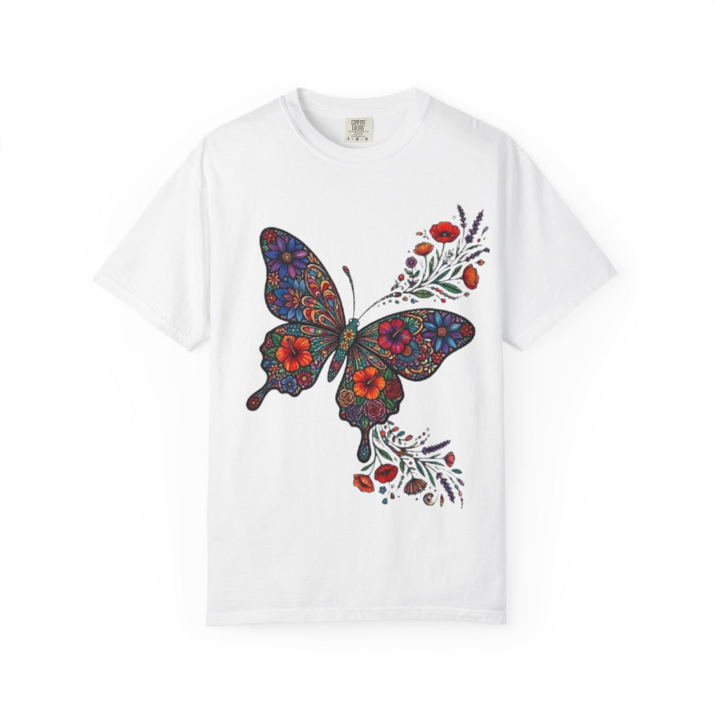 Floral Mosaic Butterfly T Shirt