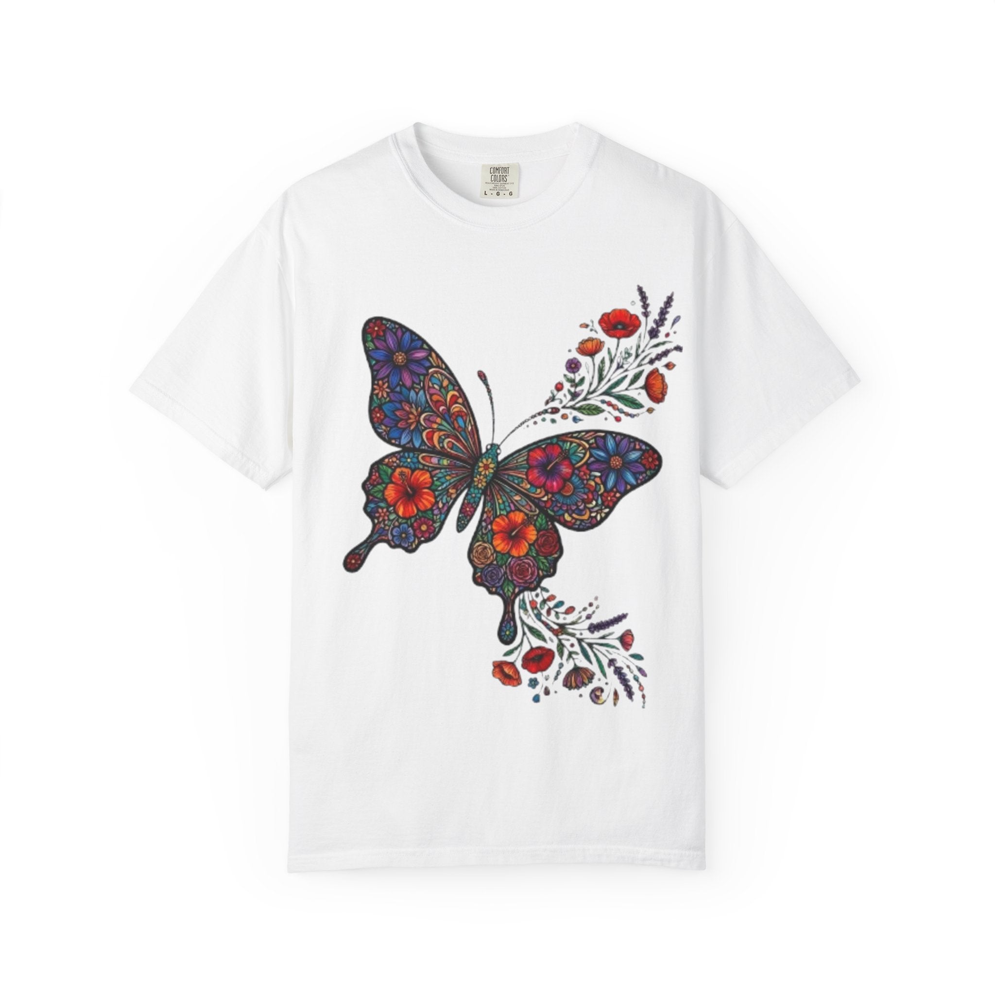 Floral Mosaic Butterfly T Shirt
