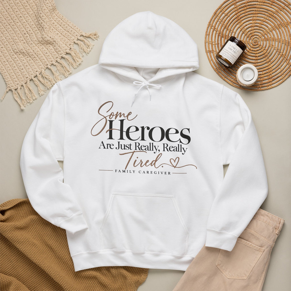 Family Caregiver Hoodie | Some Heroes Are Just Really Really Tired