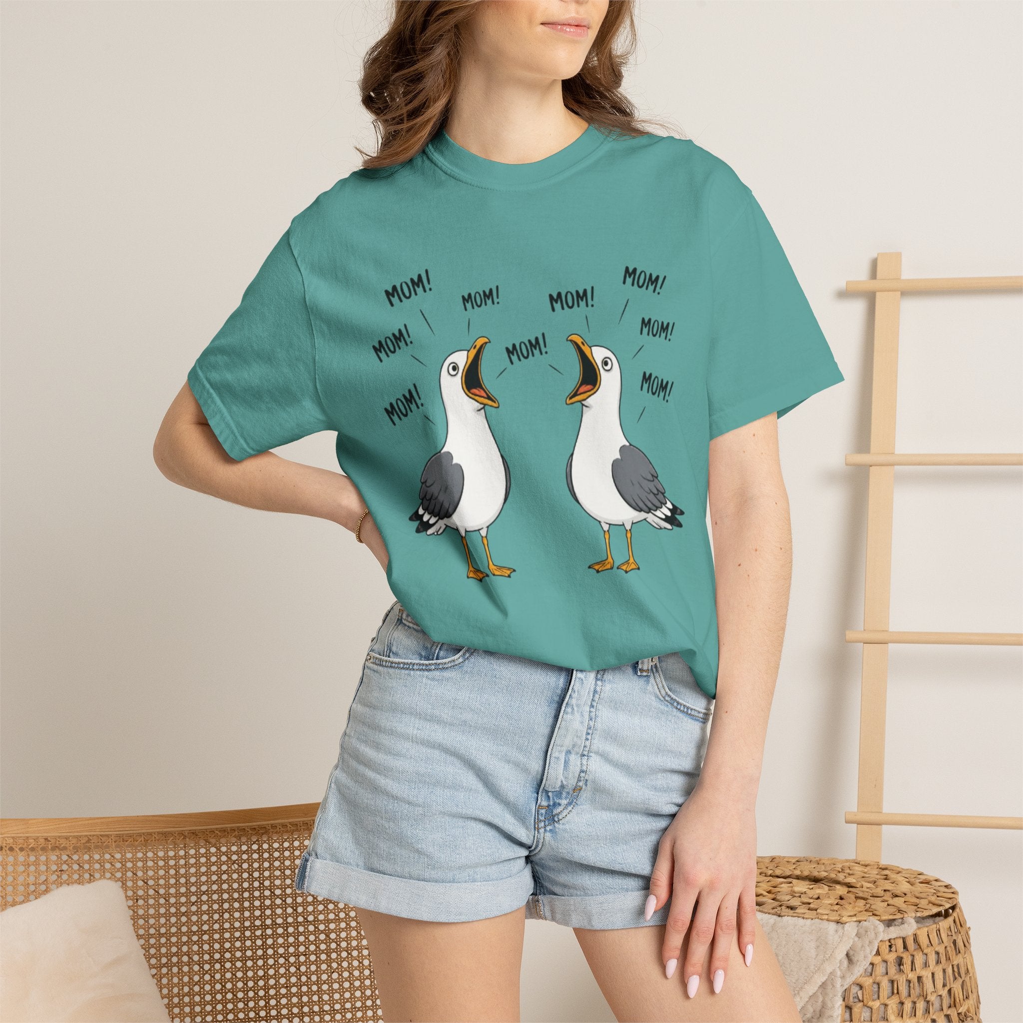 Seagull MOM MOM MOM Graphic T Shirt