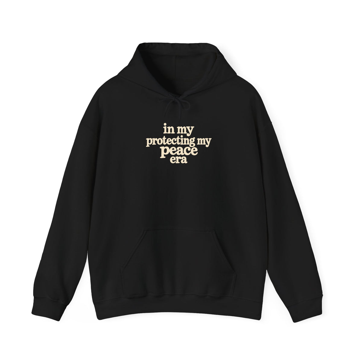 In My Protecting My Peace Era hoodie | white minimalist script sweatshirt