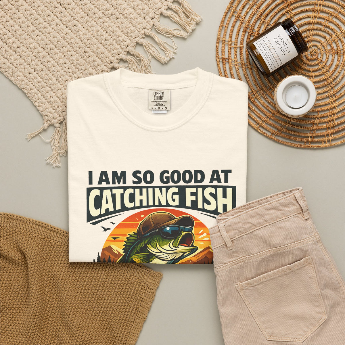 Fishing T Shirt I Am So Good at Catching Fish That the Fish Tell Stories About Me