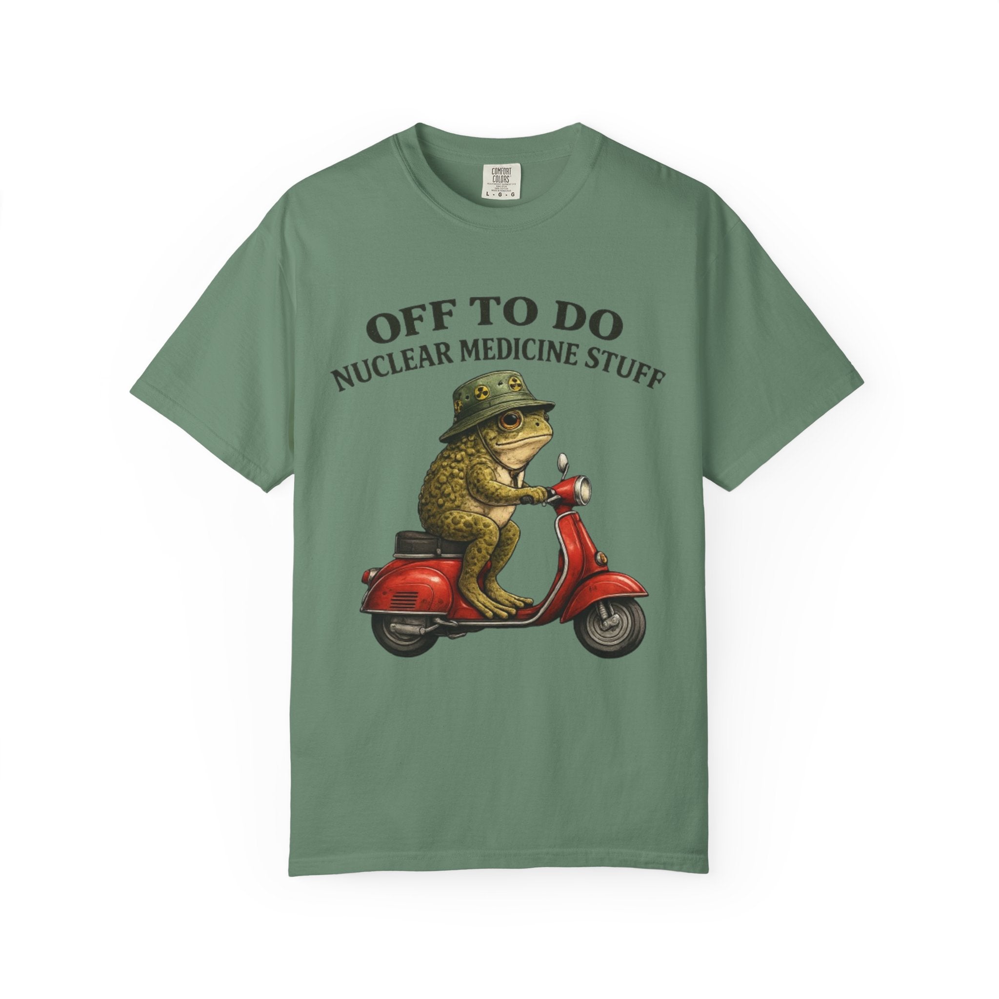 Nuclear Medicine Frog Scooter T-Shirt  Off To Do Nuclear Medicine Stuff
