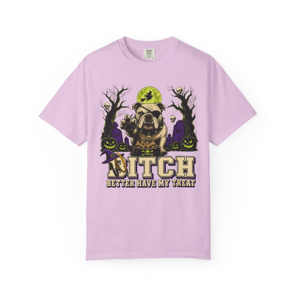 Halloween Bulldog T Shirt Bitch Better Have My Treat Spooky Costume Tee