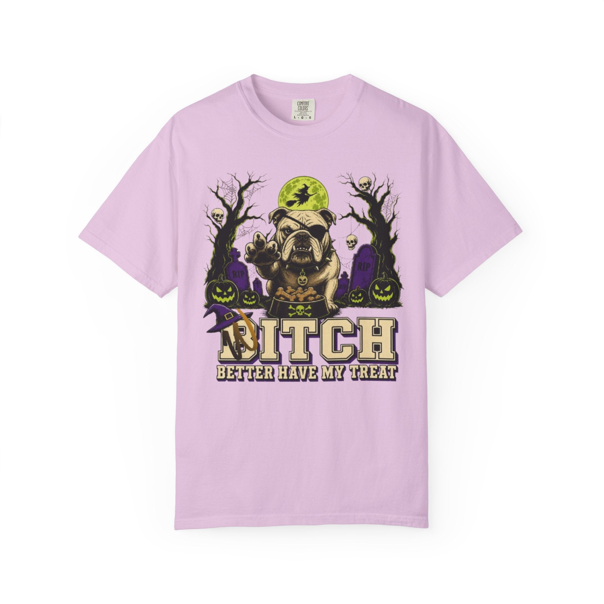 Halloween Bulldog T Shirt Bitch Better Have My Treat Spooky Costume Tee