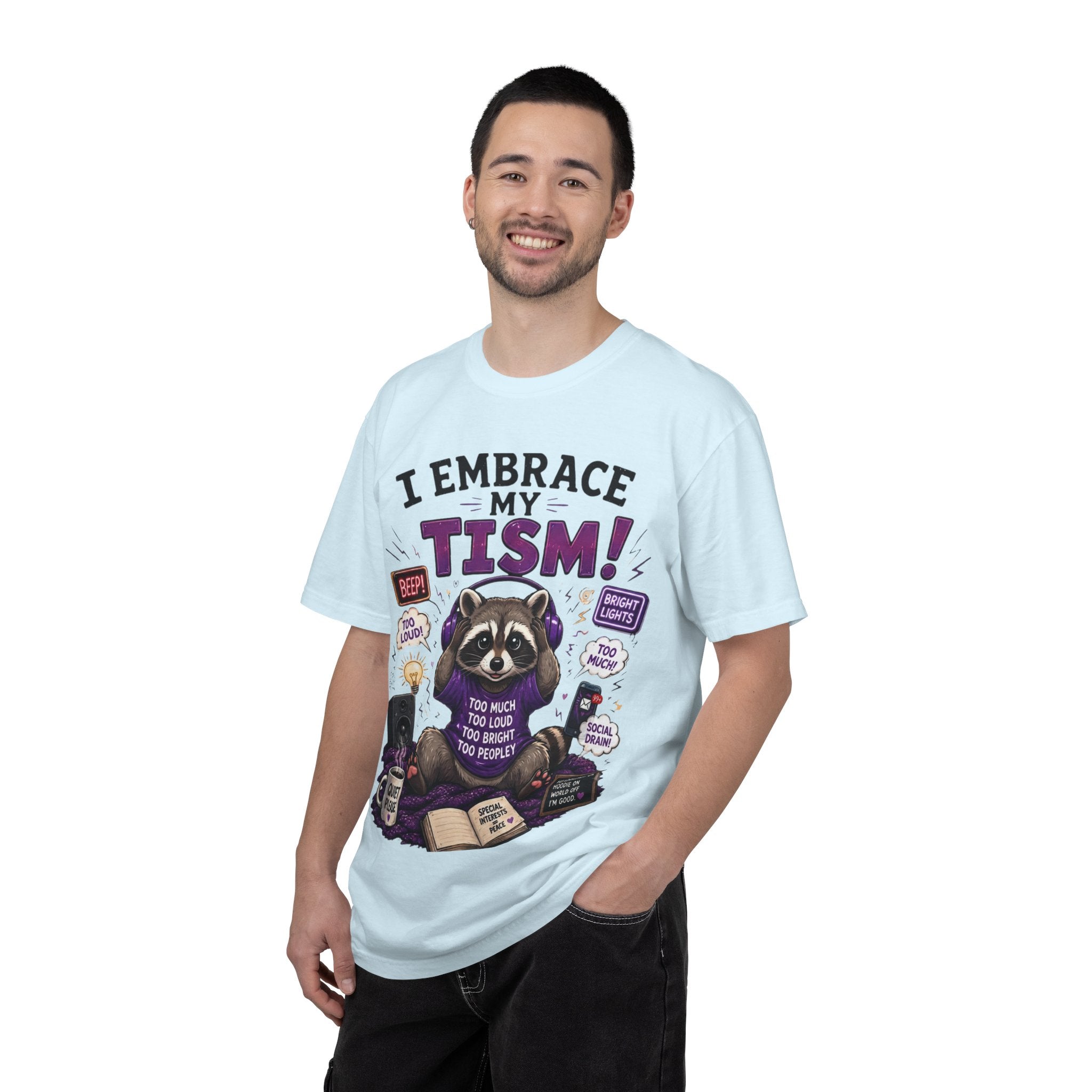 Autism Awareness T-Shirt I Embrace My Tism Raccoon Design
