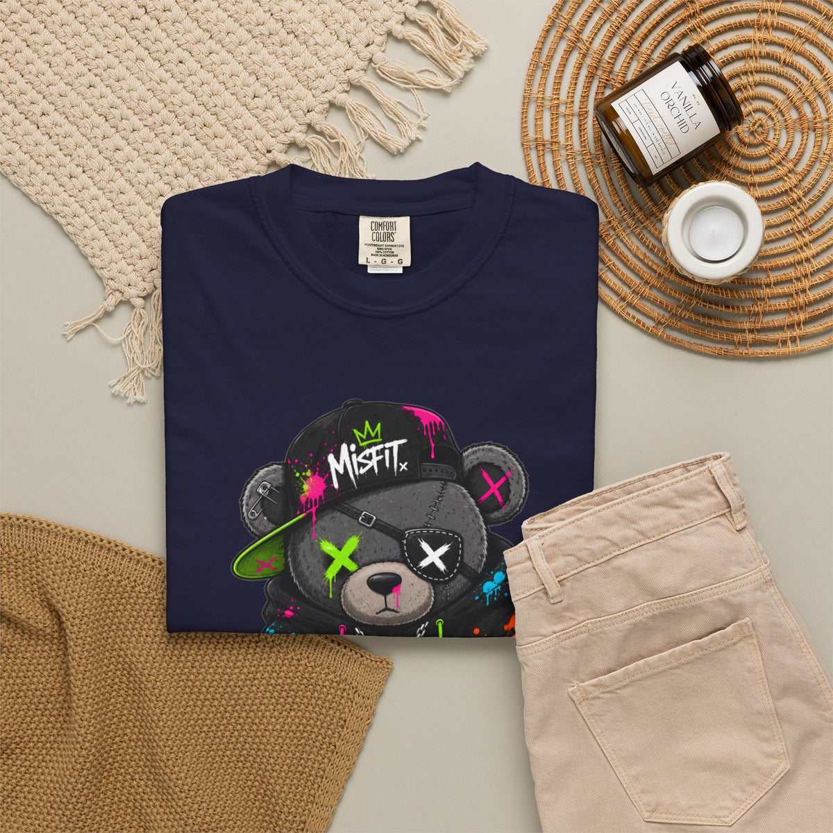Rebel Graffiti Bear T Shirt