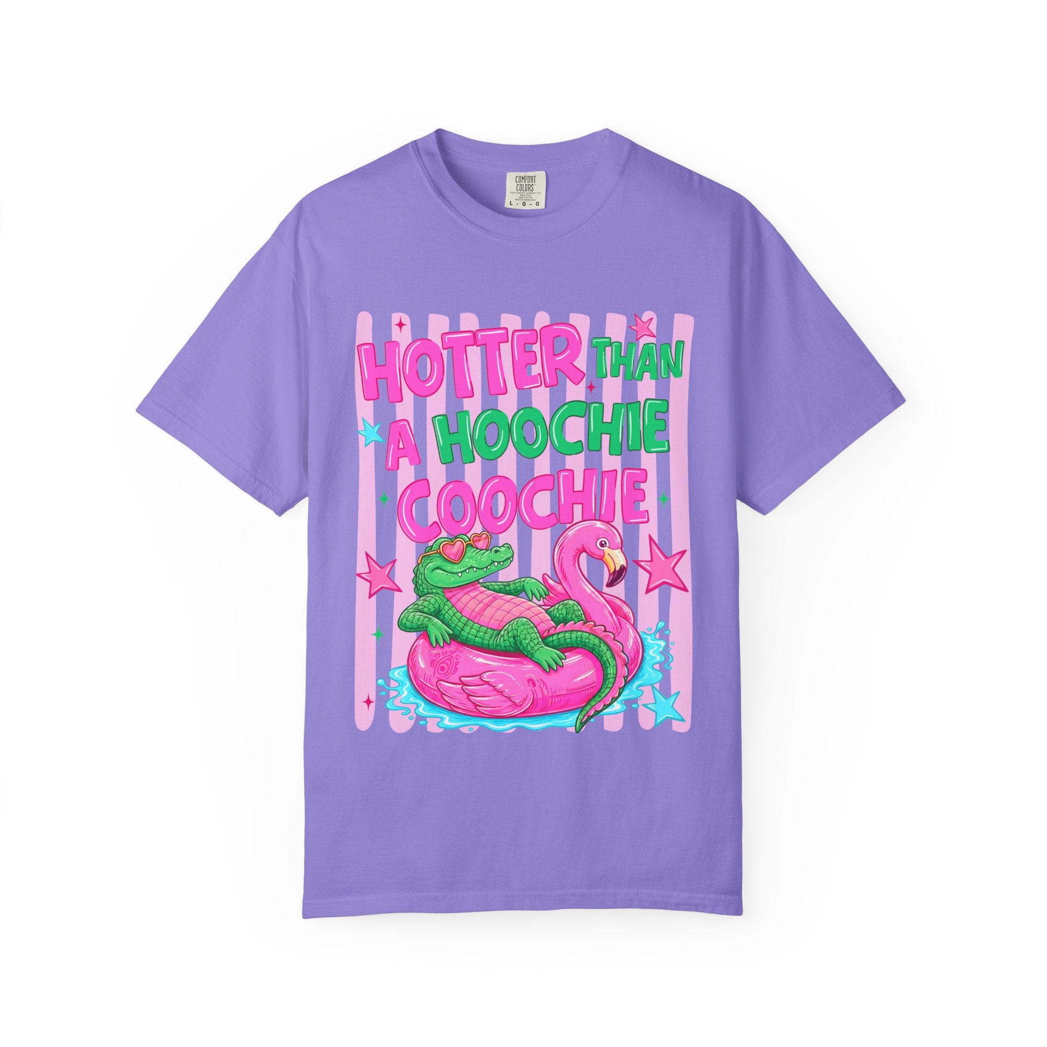 Graphic T Shirt Hotter Than a Hoochie Goochie Croc Pool Party Tee