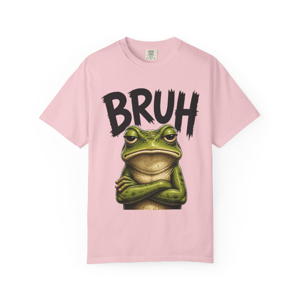 Bruh Frog T-Shirt Funny Grumpy Frog Graphic Tee
