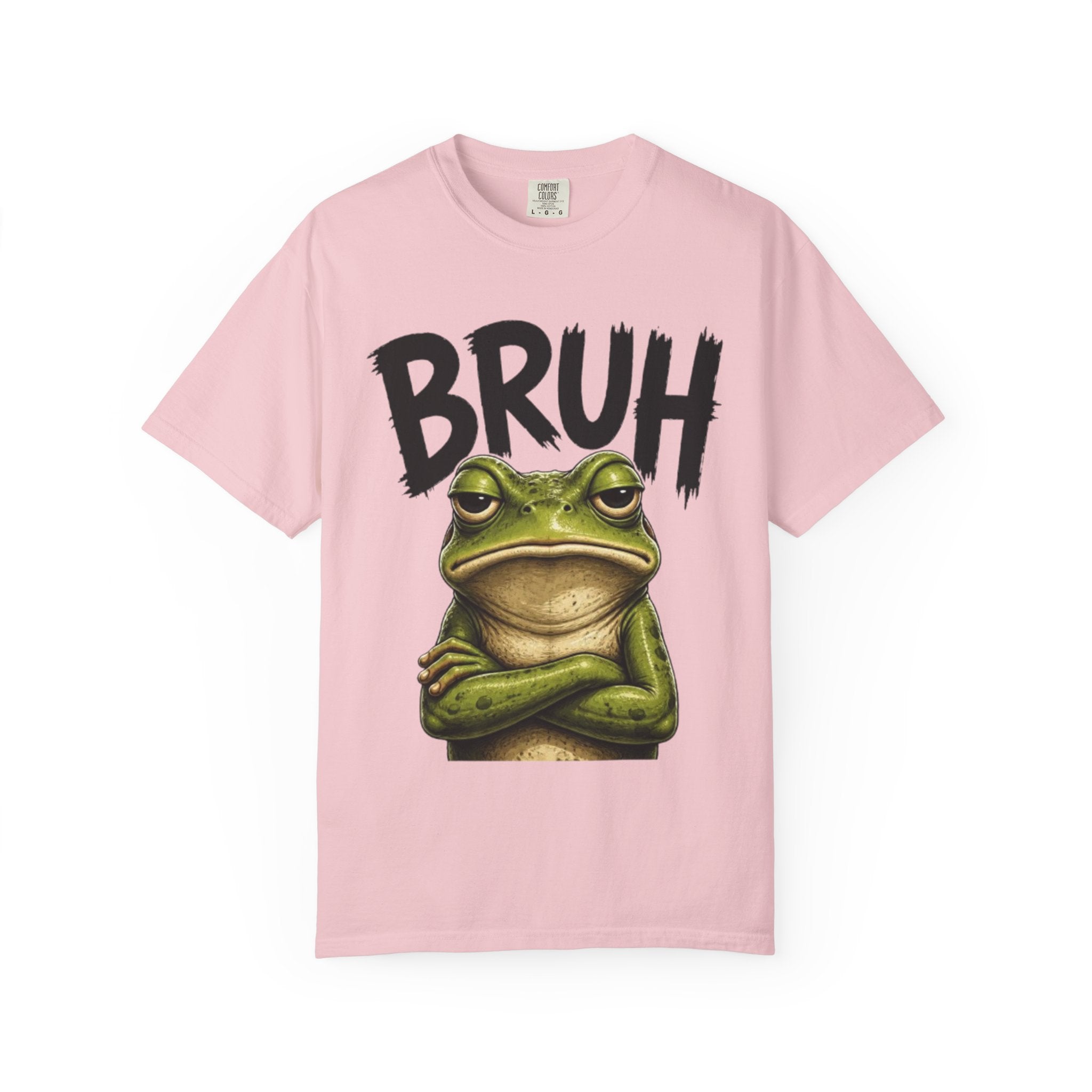 Bruh Frog T-Shirt Funny Grumpy Frog Graphic Tee
