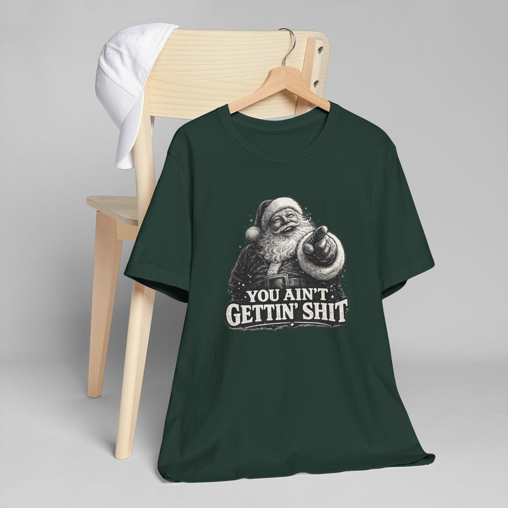 Funny Santa Tee Shirt You Aint Gettin Sh t Holiday Tee